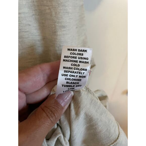 Woman Within Perfect Elbow-Sleeve Square-Neck Tee Cream cotton lightweight 4X - Picture 8 of 8